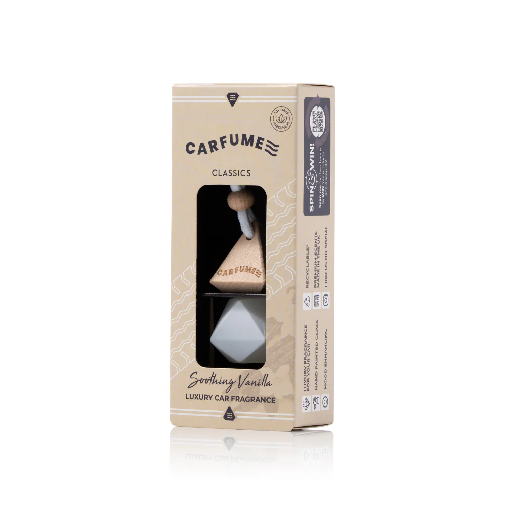 Carfume Classic Car Air Freshener Scent Lasting Fragrance Soothing Vanilla